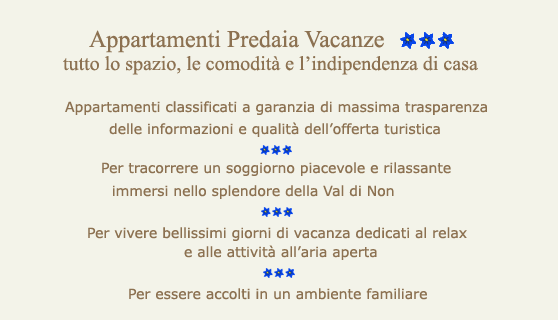 Appartamenti classificati tre genziane in Trentino: tutto lo spazio, le comodità e l'indipendenza di casa